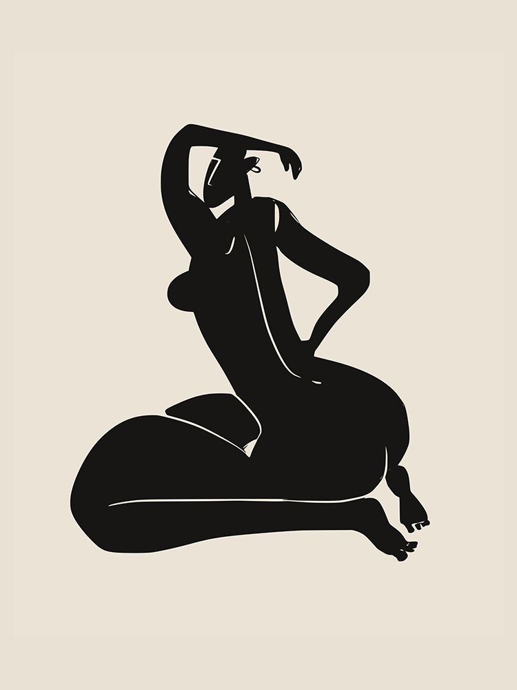 Curvy Nude In Black art print by Little Dean for $57.95 CAD