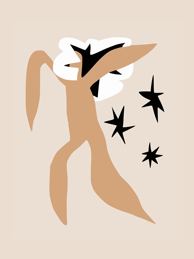 Dancing Stars White Floral art print by Little Dean for $57.95 CAD