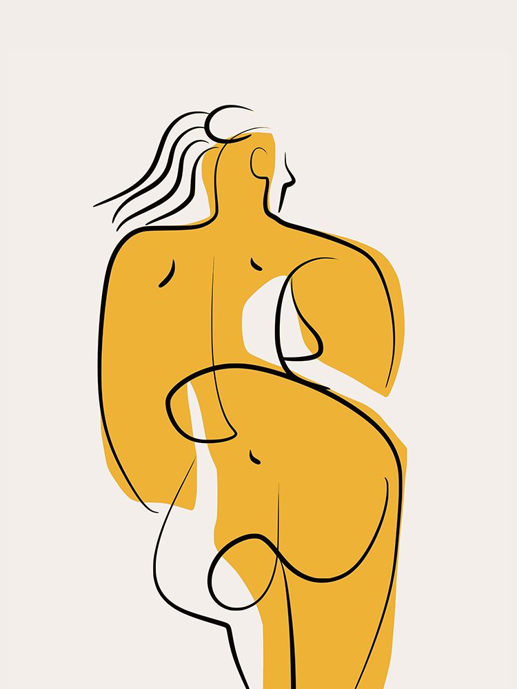 Lines and Curves In Nude art print by Little Dean for $57.95 CAD