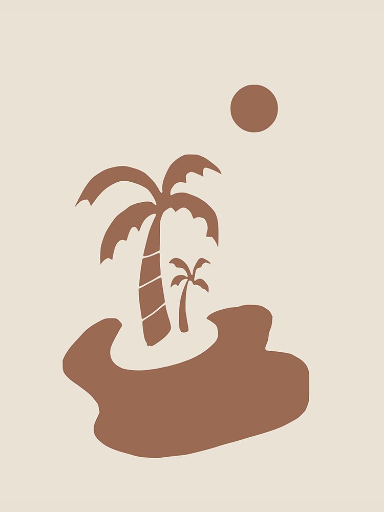 Minimal Island In Earth Tone art print by Little Dean for $57.95 CAD