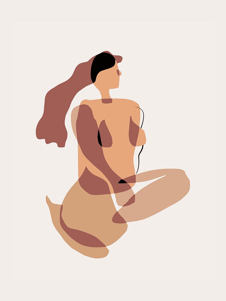 Nude Yoga Stretch art print by Little Dean for $57.95 CAD