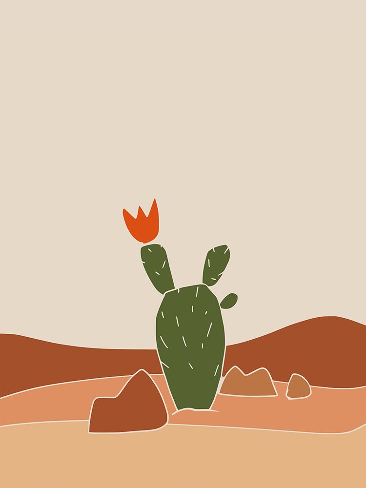 Southwest Cactus Bloom art print by Little Dean for $57.95 CAD