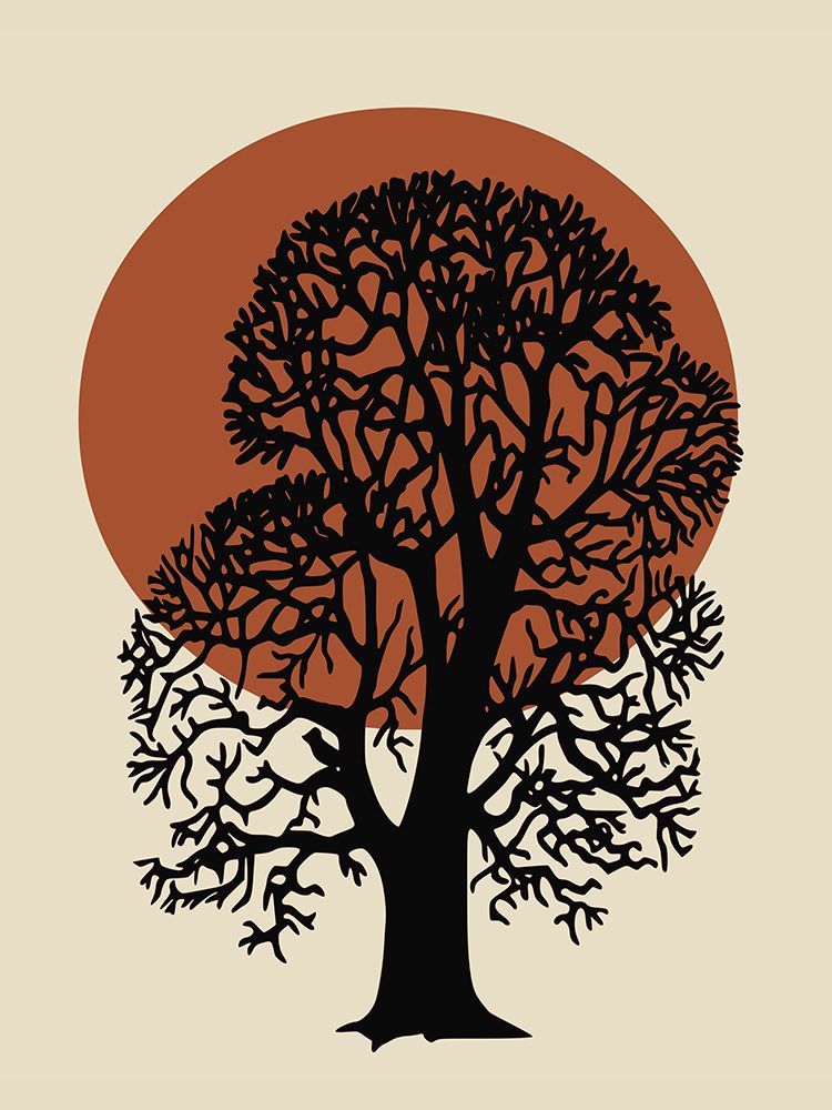 Sun and Tree In Bold art print by Little Dean for $57.95 CAD