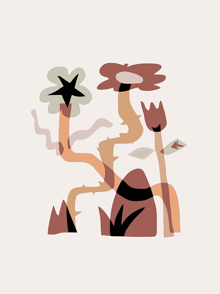 Whimsical Flower Garden art print by Little Dean for $57.95 CAD