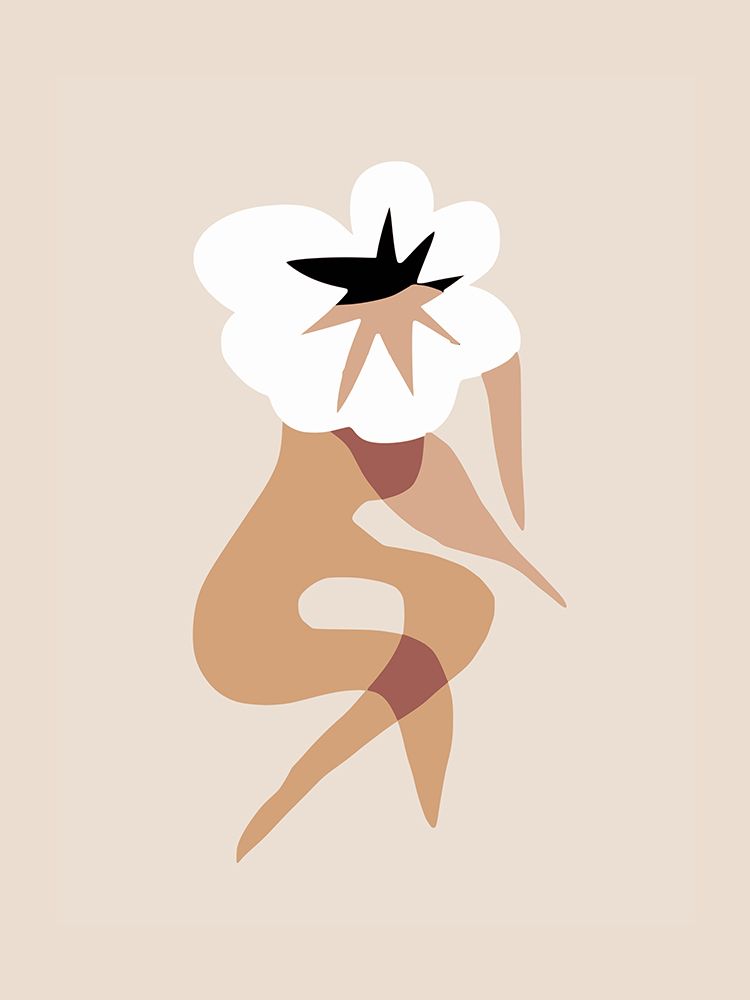 White Floral Ladylike art print by Little Dean for $57.95 CAD