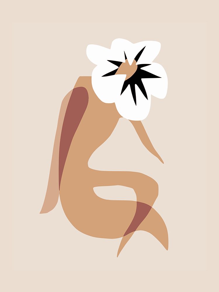 White Floral Manly art print by Little Dean for $57.95 CAD