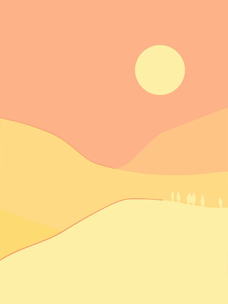 Yellow Mountains Minimal art print by Little Dean for $57.95 CAD