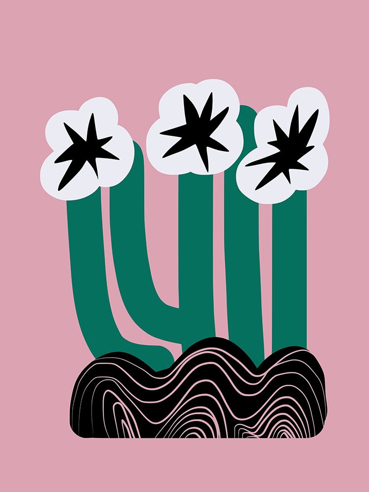 Black Star Flower art print by Little Dean for $57.95 CAD