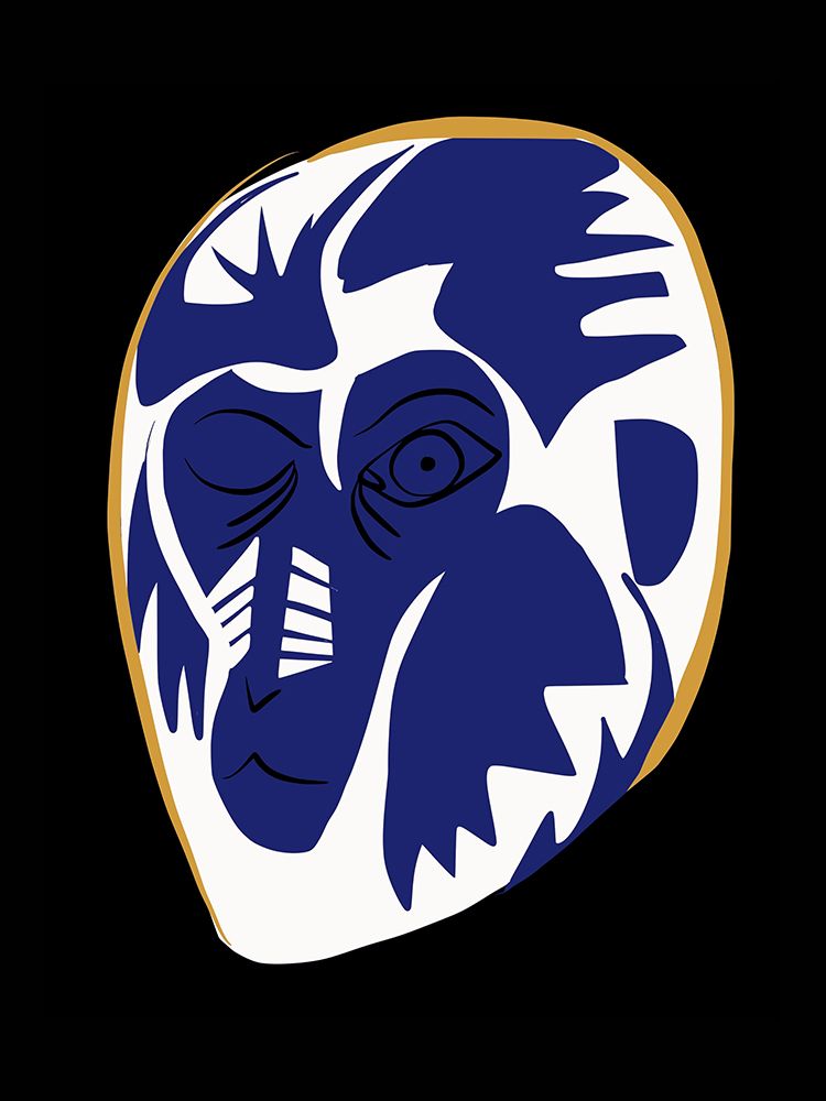 Blue Baboon art print by Little Dean for $57.95 CAD