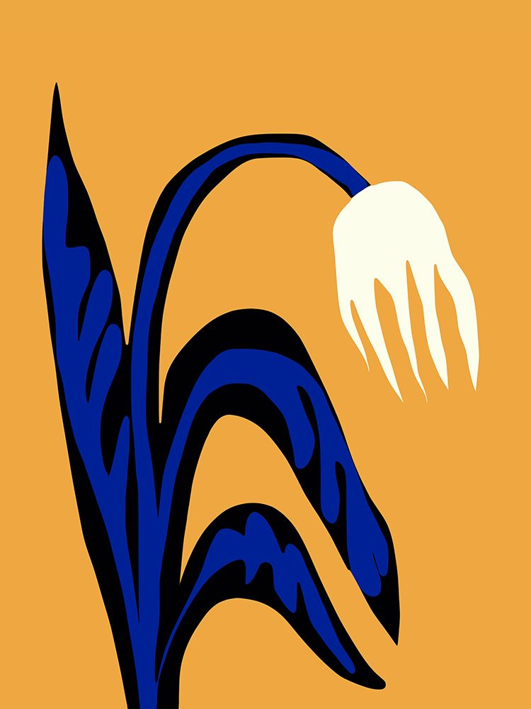 Blue Leaf Bloom art print by Little Dean for $57.95 CAD