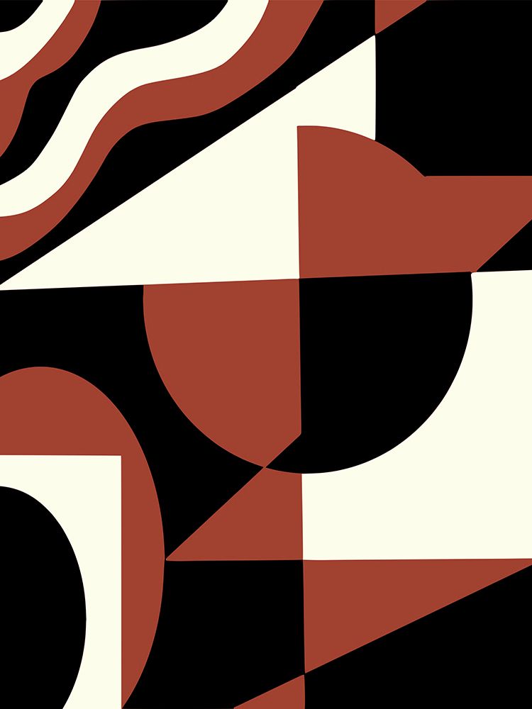 Geometrical Red And Black art print by Little Dean for $57.95 CAD