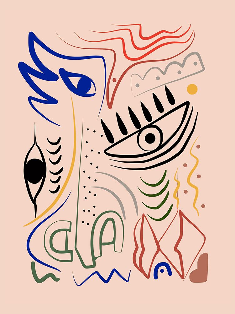Line Art Bizarre Creature art print by Little Dean for $57.95 CAD