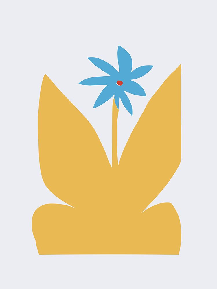 Minimal Blue Plant art print by Little Dean for $57.95 CAD