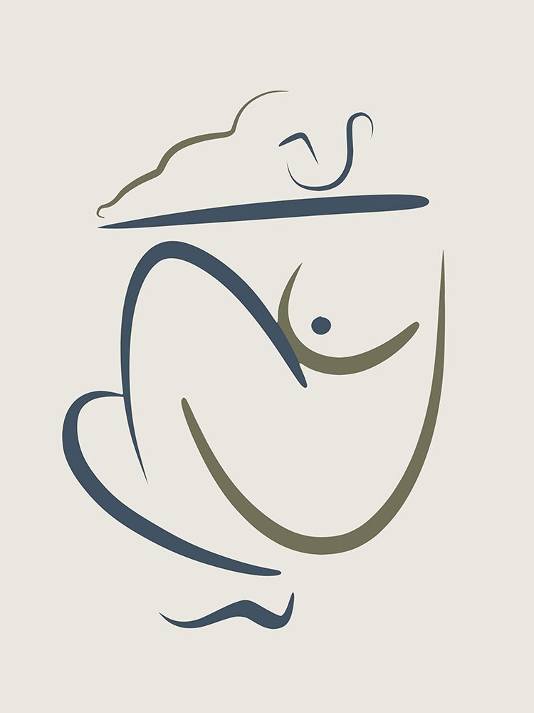 Minimal Nude Curl art print by Little Dean for $57.95 CAD