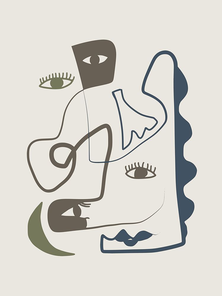 Minimalist Line Art Faces art print by Little Dean for $57.95 CAD