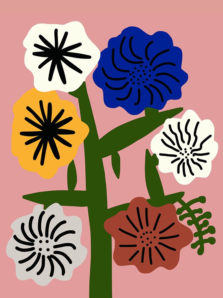Multicolor Bloom art print by Little Dean for $57.95 CAD