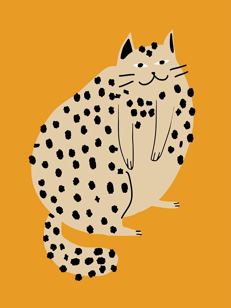 Orange Plump Cat art print by Little Dean for $57.95 CAD