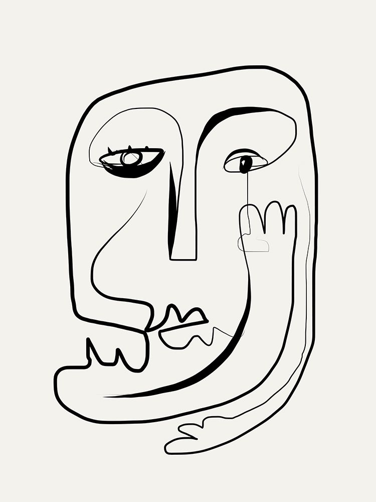 Line Art Portrait Sketch art print by Little Dean for $57.95 CAD