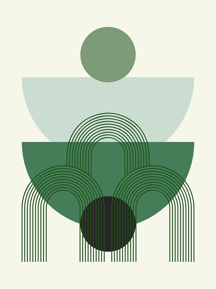 Mid Century In Forest Shades art print by Little Dean for $57.95 CAD