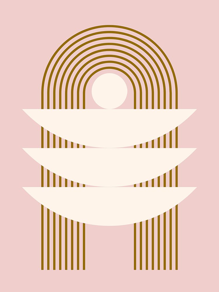 Mid Century In Pink art print by Little Dean for $57.95 CAD