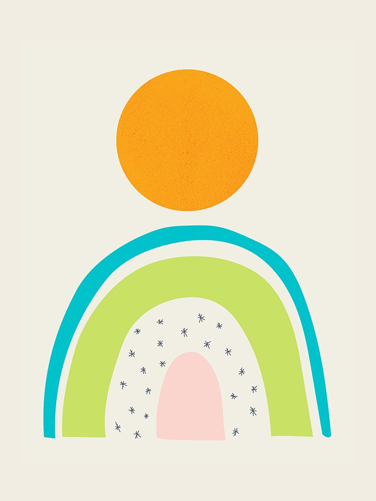 Minimal Mountain And Sun art print by Little Dean for $57.95 CAD