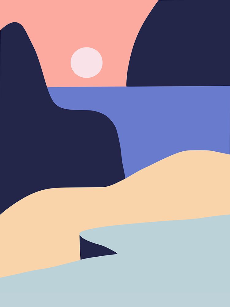 Minimalist Beach View art print by Little Dean for $57.95 CAD