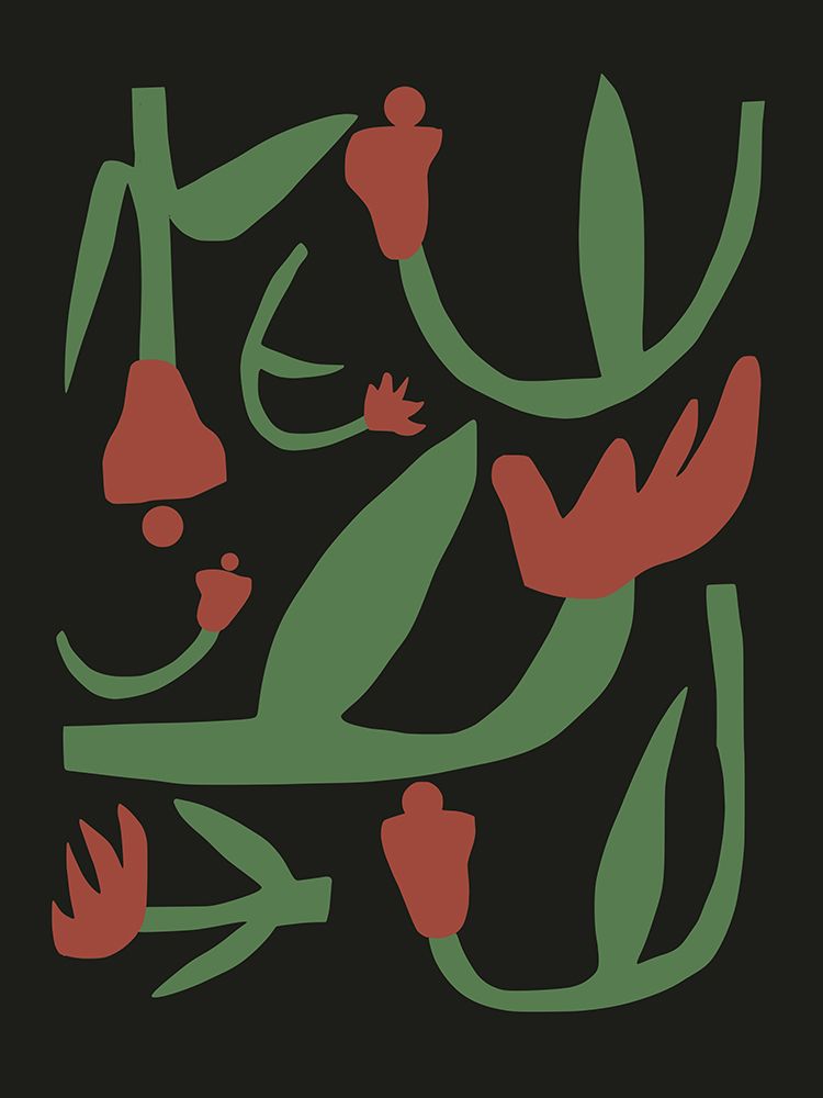 Red Flower Cut Out art print by Little Dean for $57.95 CAD