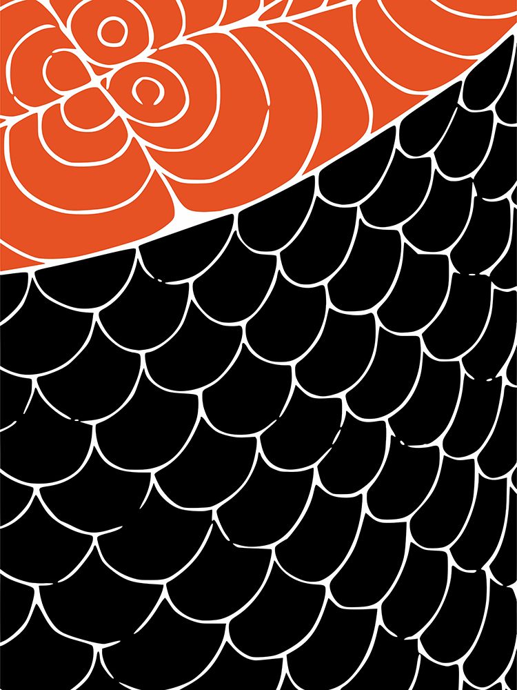 Sashimi Red and Black art print by Little Dean for $57.95 CAD