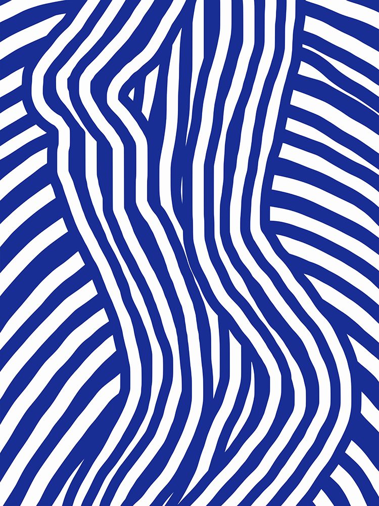 Blue And White Striped Nude art print by Little Dean for $57.95 CAD