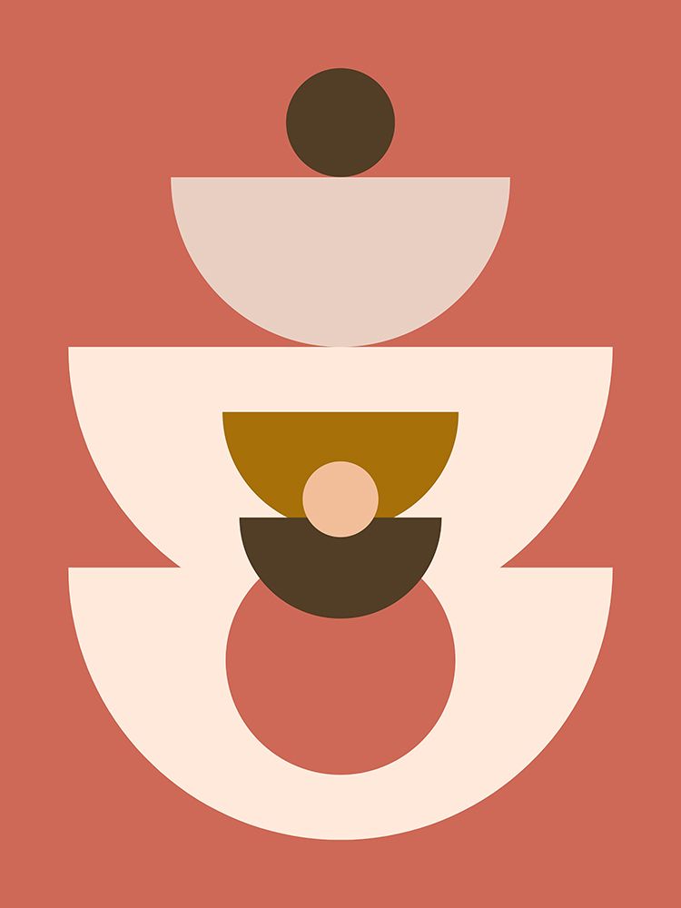Mid Century Geometrical In Red art print by Little Dean for $57.95 CAD