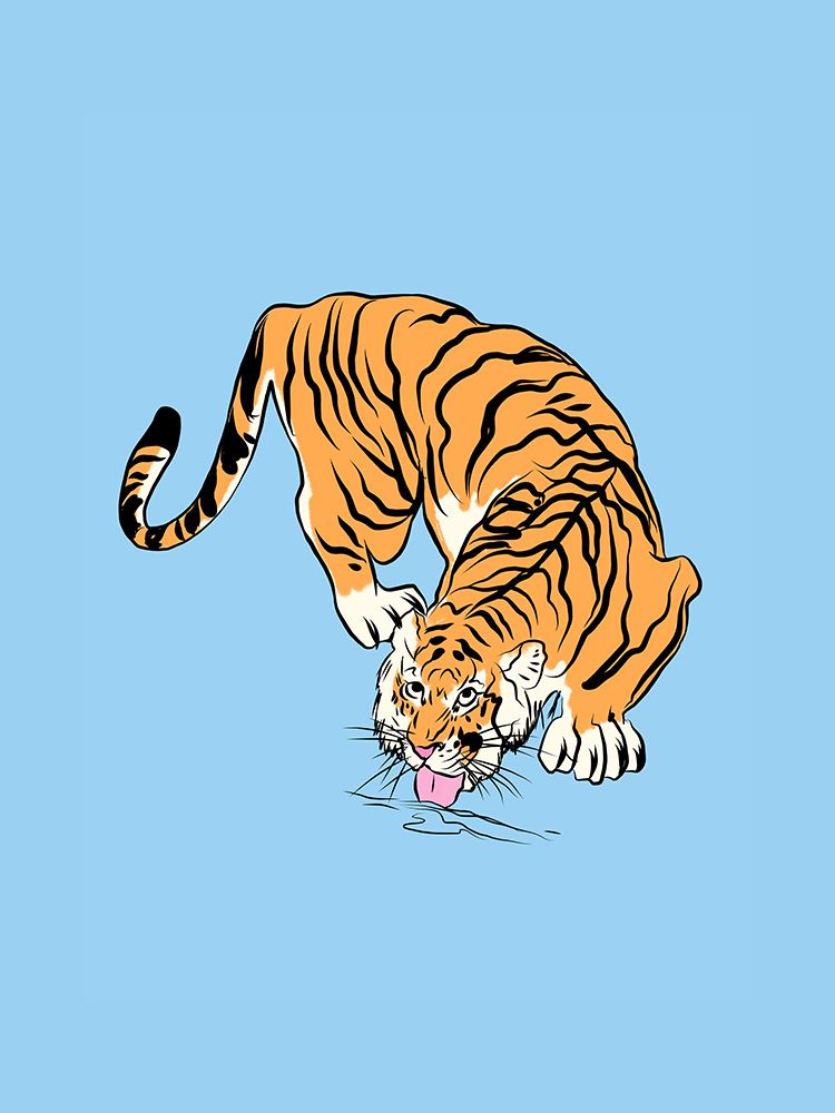 Tiger By The River art print by Little Dean for $57.95 CAD