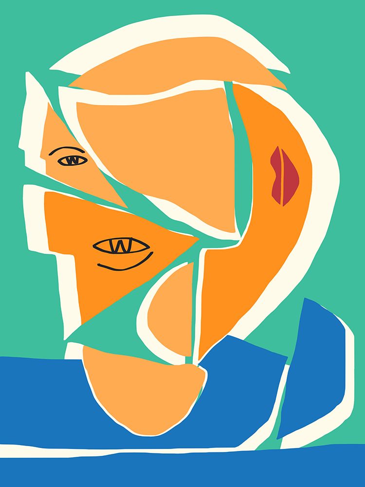 Abstract Cut Out Portrait art print by Little Dean for $57.95 CAD