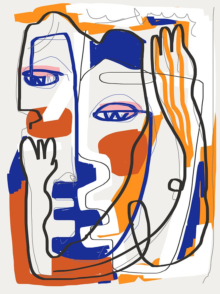 Abstract Line Art Romance art print by Little Dean for $57.95 CAD