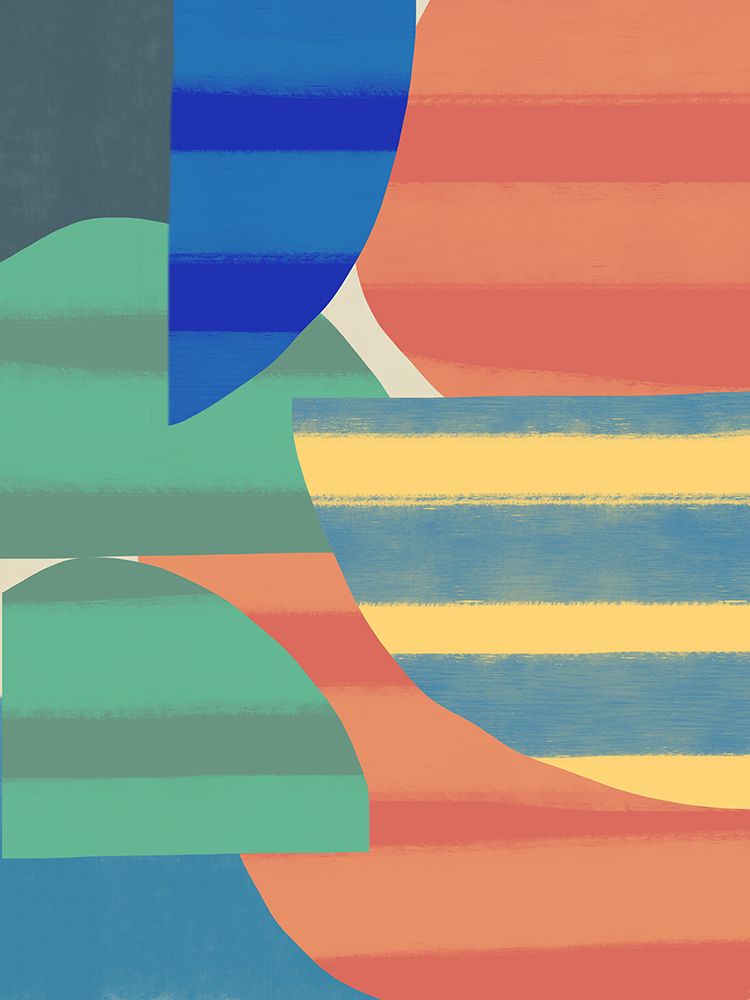 Abstract Stripe Minimal Collage 20 art print by Little Dean for $57.95 CAD