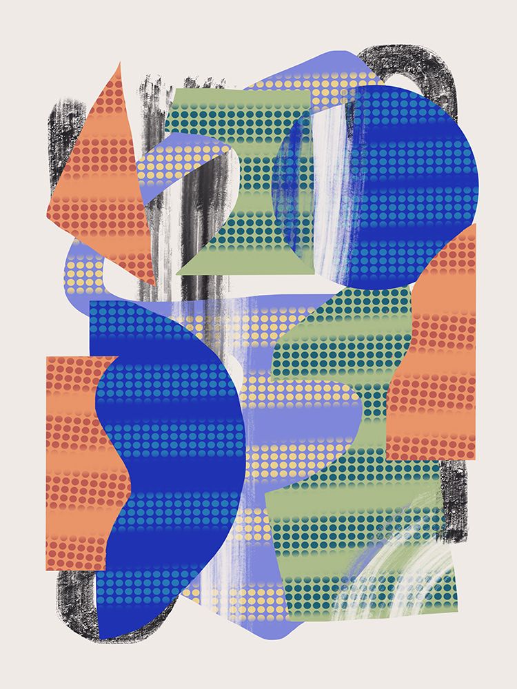 Abstract Stripe Minimal Collage 25 art print by Little Dean for $57.95 CAD