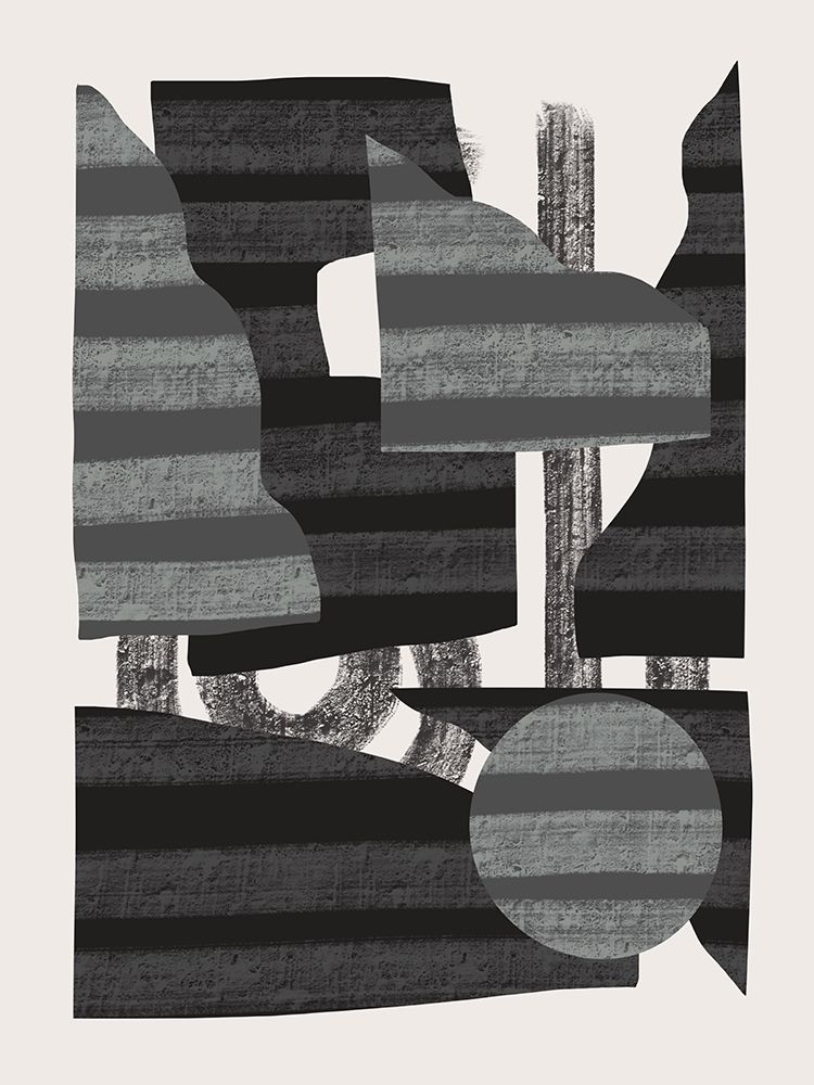 Abstract Stripe Minimal Collage 26 art print by Little Dean for $57.95 CAD