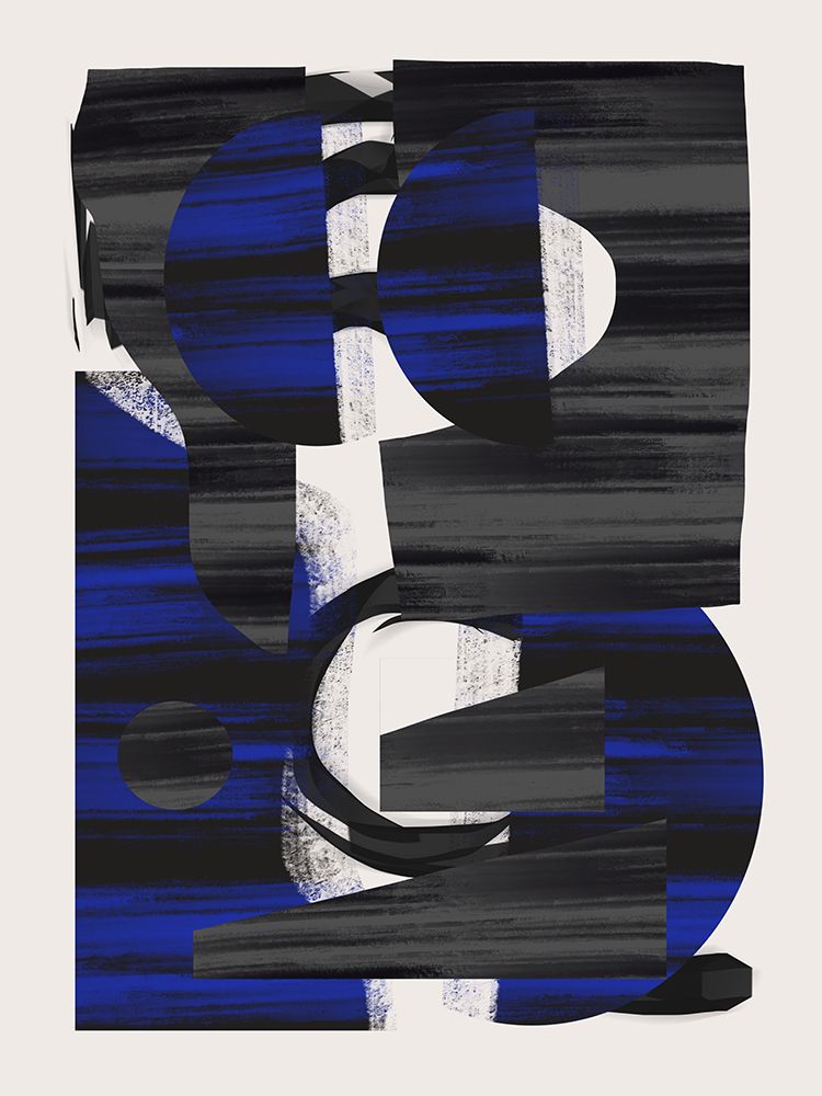 Abstract Stripe Minimal Collage 28 art print by Little Dean for $57.95 CAD