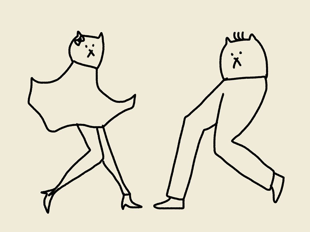 Dancing Cats 2 art print by Little Dean for $57.95 CAD