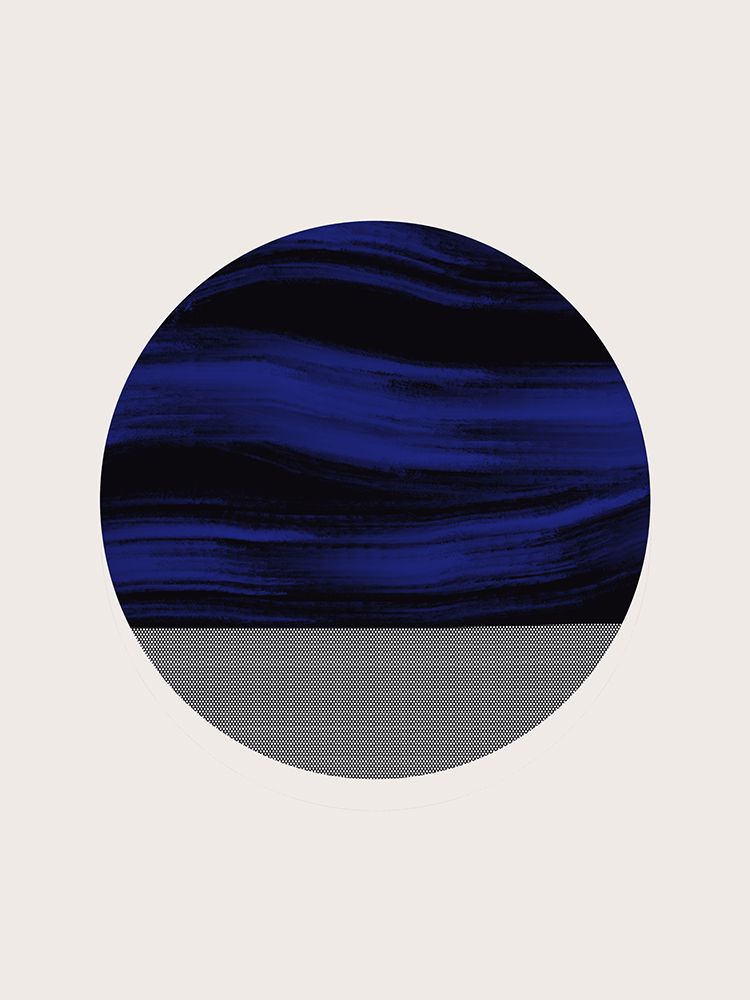 Blue Wavy Sphere art print by Little Dean for $57.95 CAD