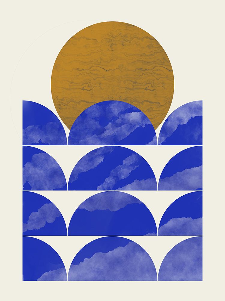 Geometrical Sunset Composition art print by Little Dean for $57.95 CAD