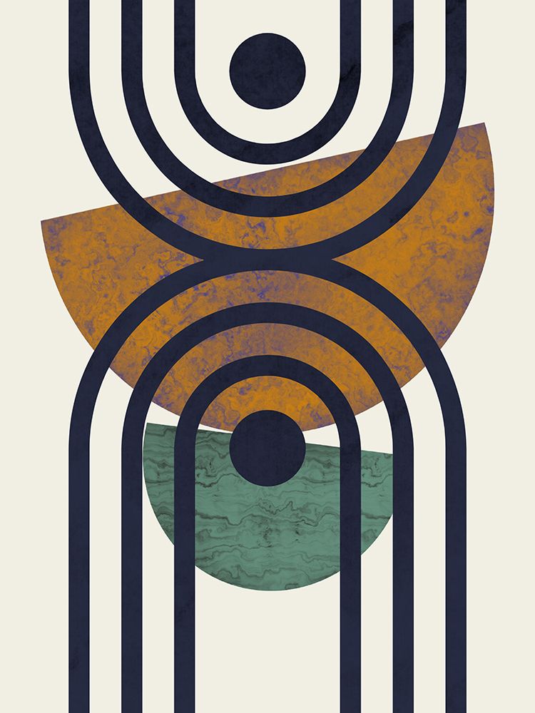 Textured Mid Century Composition 2 art print by Little Dean for $57.95 CAD