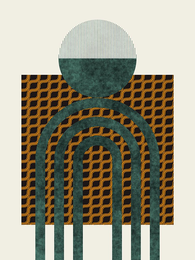 Textured Mid Century Composition 5 art print by Little Dean for $57.95 CAD