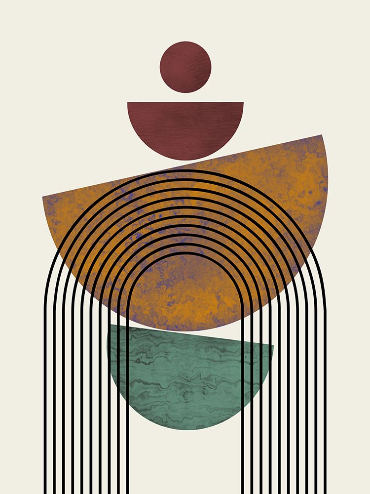 Textured Mid Century Composition art print by Little Dean for $57.95 CAD