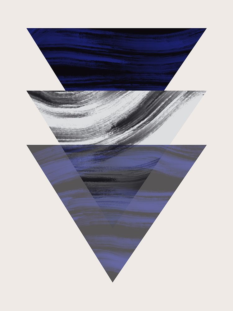 Three Triangular Geometric art print by Little Dean for $57.95 CAD