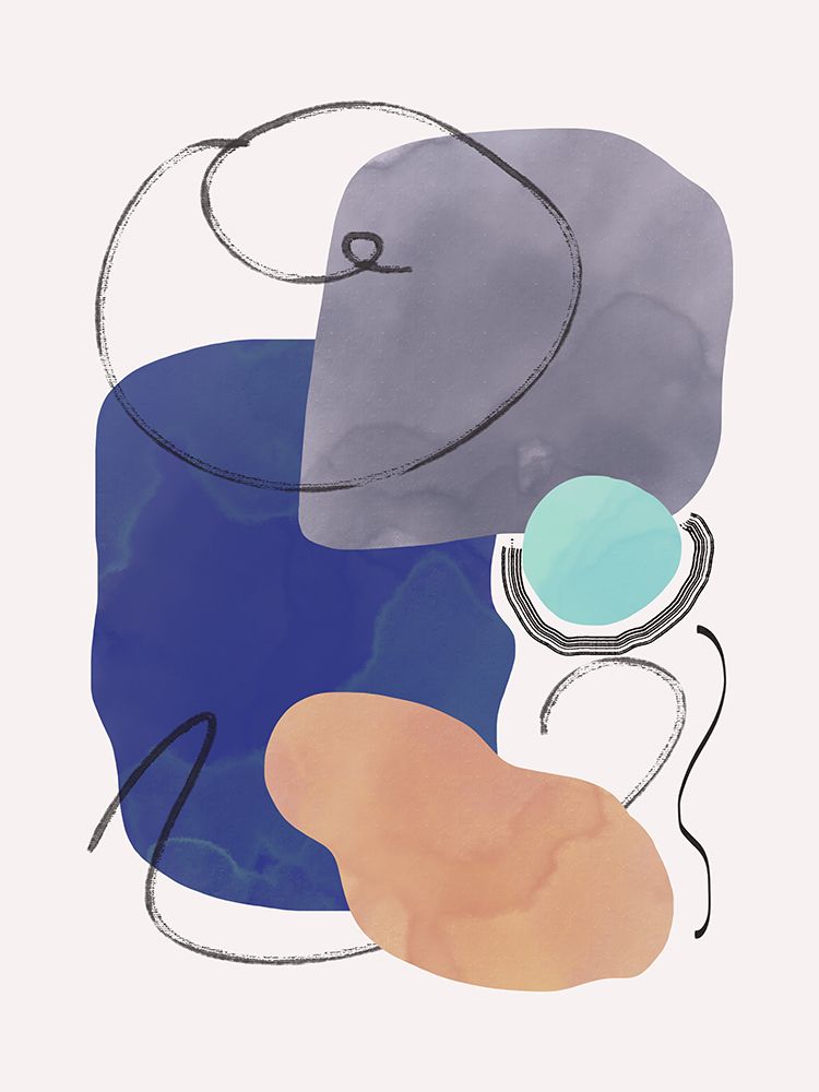 Watercolor Organic Shapes 5 art print by Little Dean for $57.95 CAD