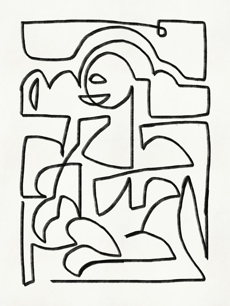 Abstract Chalk Line Art art print by Little Dean for $57.95 CAD