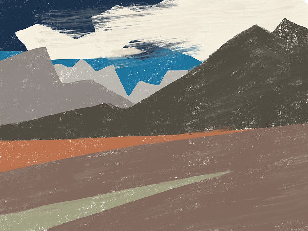 Abstract Landscape Shape Study art print by Little Dean for $57.95 CAD