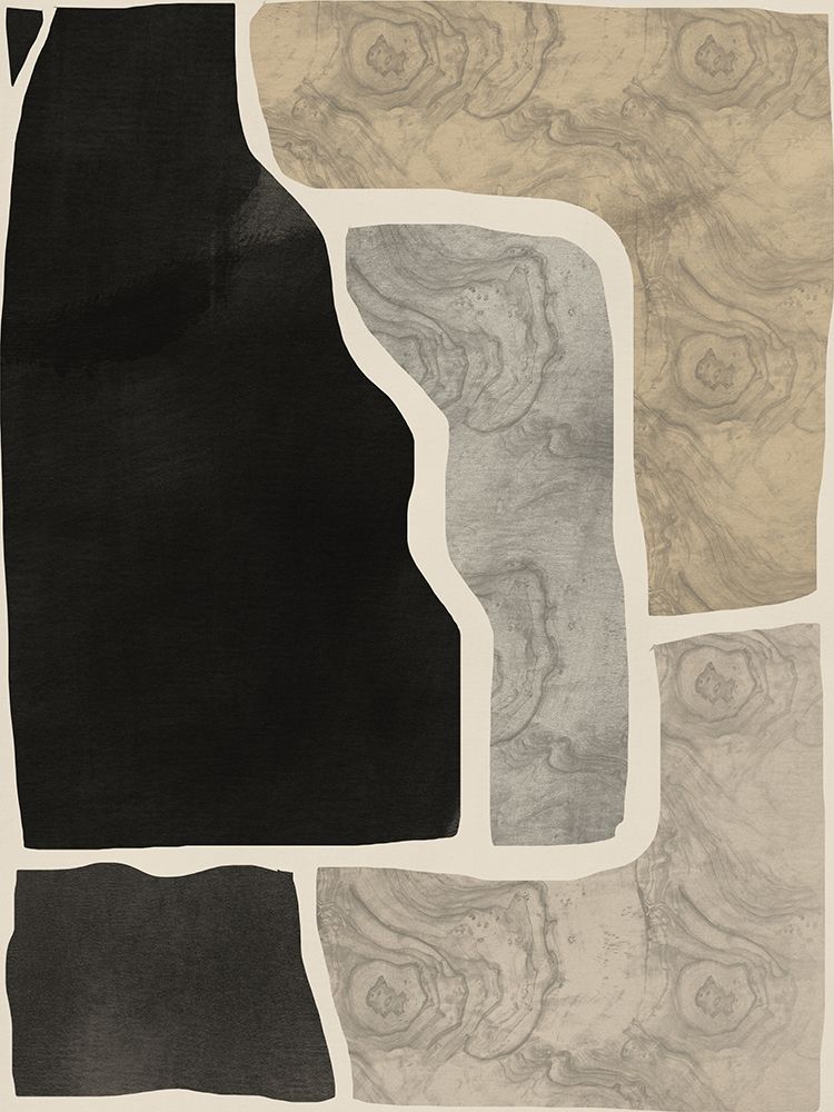 Black Abstract Mosaic Composition art print by Little Dean for $57.95 CAD