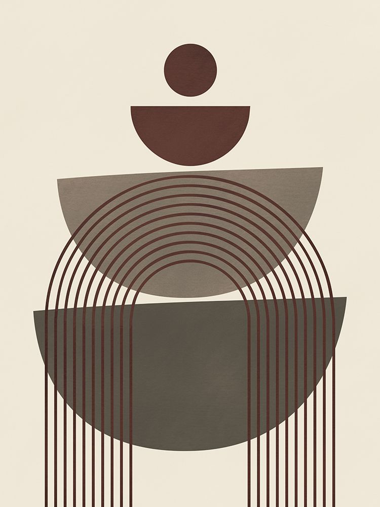 Brown Geometrical Shape Study art print by Little Dean for $57.95 CAD