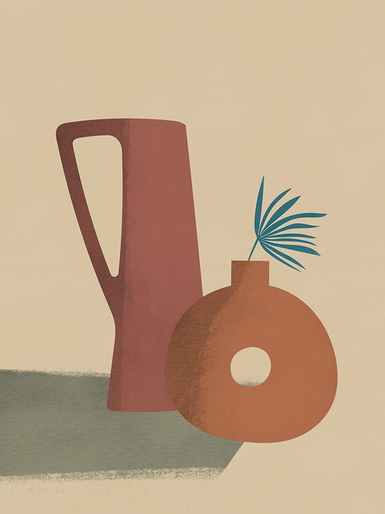 Earth Clay Vase Composition art print by Little Dean for $57.95 CAD